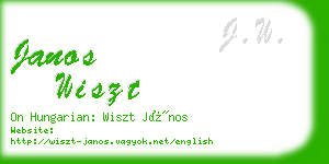 janos wiszt business card